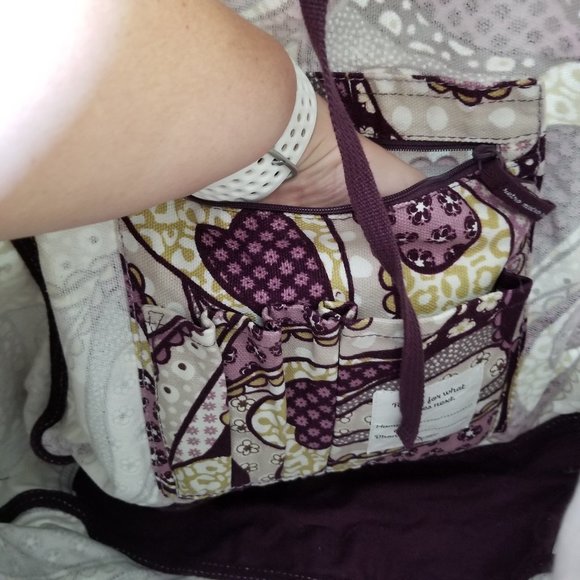 👜 EUC Thirty-One Retro Metro, Purple Hearts 👜 - Picture 8 of 8